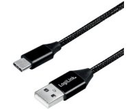 Câble USB 2.0, USB-A - USB-C mâle, 1,0 m, noir
