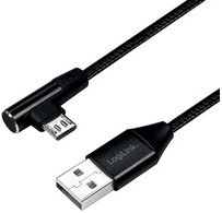 Câble USB 2.0, USB-A - Micro USB, 0,3 m, noir