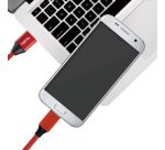 Câble USB 2.0, USB-A - Micro USB, 0,3 m, rouge
