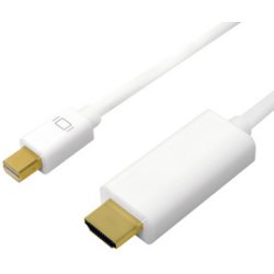 Câble Mini DisplayPort - HDMI, 4K, 2,0 m, blanc