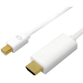 Câble Mini DisplayPort - HDMI, 4K, 2,0 m, blanc