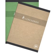 Cahier piqué conquérant sept papier recyclé encre offset base végétale a4+ 24x32cm 96 pages 70g séyès
