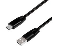 Câble USB 2.0 avec règle, USB-A - USB-C mâle, noir