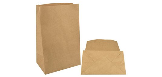 Sac en papier à fond plat, 295 x 190 x 120 mm