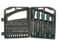 BRÜDER MANNESMANN Kit d'outils, 47 pièces, dans une mallette