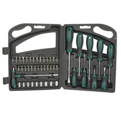 BRÜDER MANNESMANN Kit d'outils, 47 pièces, dans une mallette