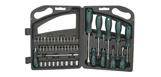 BRÜDER MANNESMANN Kit d'outils, 47 pièces, dans une malette