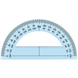 Rapporteur 180 degrés, 120 mm, incassable