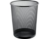 Black 'the circle network' wastebasket