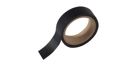Masking tape, on roll, black