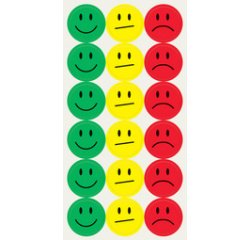 De_pastille de presentation smiley, papier, assor