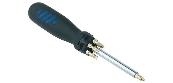 Screwdriver with set of 7 bits