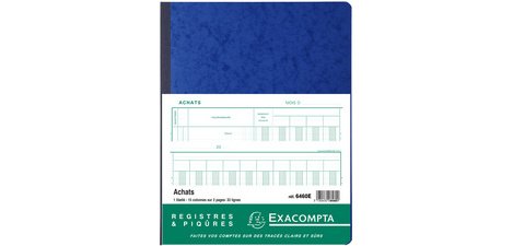 Piqûre comptable 'Achats', 320 x 250 mm, 80 pages