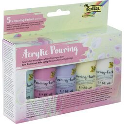 Peinture acrylique pour pouring 'PASTEL', assorti