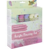 Kit de peinture acrylique pour pouring 'PASTEL', 5+1