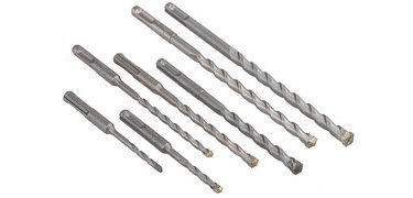 11-piece concrete drill bit set, case
