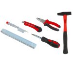 Sac avec kit d'outils 7 pièces, noir/rouge