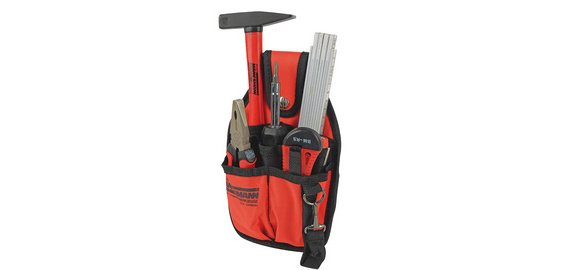Sac avec kit d'outils 7 pièces, noir/rouge