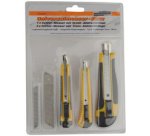 Kit de cutters, 3 pièces, noir / jaune
