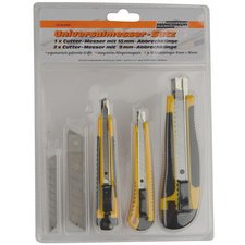 Kit de cutters, 3 pièces, noir / jaune