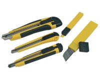 Kit de cutters, 3 pièces, noir / jaune