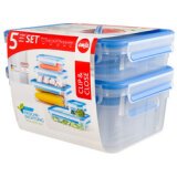 Boîte de conservation CLIP & CLOSE de 0,25 L à 2,3 L, lot de 5