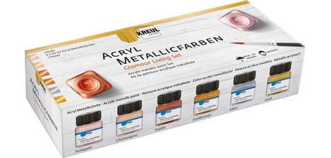 Peinture acrylique métallique, kit Glamour Living