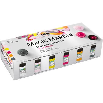 Peinture à marbrer 'Magic Marble', kit Love Neon!