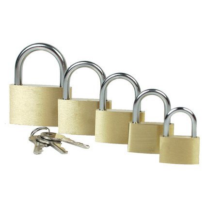 <strong>Brass padlock with key, 20 mm</strong>