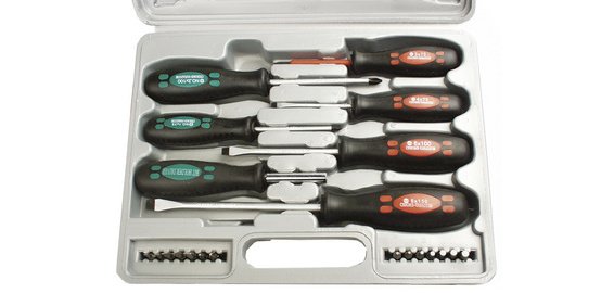 Kit de tournevis, 21 pièces, avec embouts