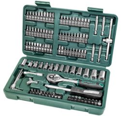 BRÜDER MANNESMANN Jeu de douilles & embouts, 130 pièces