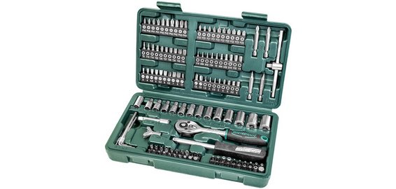 BRÜDER MANNESMANN Jeu de douilles & embouts, 130 pièces