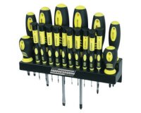 Jeu de tournevis 18 pièces, support mural