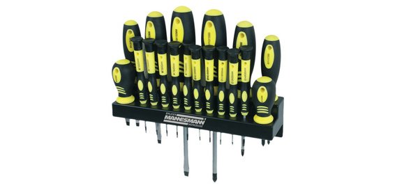 Jeu de tournevis 18 pièces, support mural