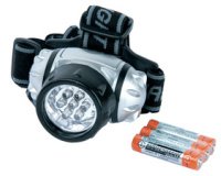 Lampe frontale LED, pivotante, à 7 LED