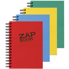 Zap book wirebound recycled sketch pad 14,8x21cm plain 80g 160 sheets - mixed assortment