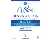 Bloc papier dessin 'à Grain', A4, 180 g/m2