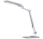 Lampe de bureau à LED Multiflex, pince & socle, argent