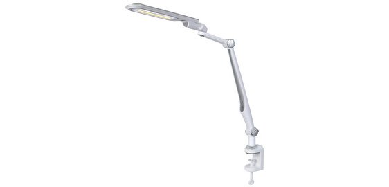 Multiflex LED Desk Lamp, Clamp & Base, Silver