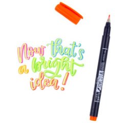 Tombow Stylo de calligraphie Fudenosuke fluo, kit de 6