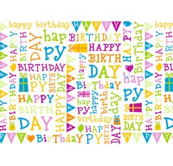 Film cadeau 'Birthday', 30 microns, sur rouleau
