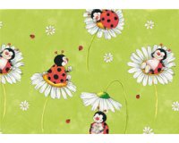 Papier cadeau 'Coccinelle', sur rouleau