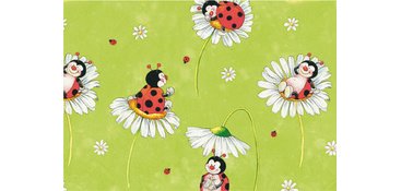 Papier cadeau 'Coccinelle', sur rouleau