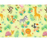 Papier cadeau 'Cute animals vert', sur rouleau