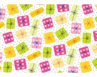 Papier cadeau 'Cadeaux multicolores', sur rouleau