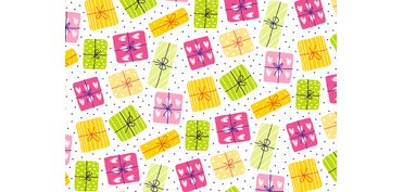 Papier cadeau 'Cadeaux multicolores', sur rouleau