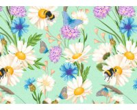 Papier cadeau 'Pré fleuri', sur rouleau