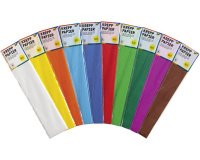 Papier crépon, 500 mm x 2,5 m, 32 g/m2, assorti