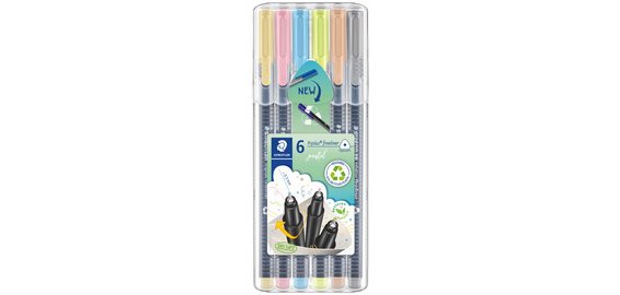 Fineliner triplus pastel, étui de 6