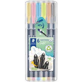 Fineliner triplus pastel, étui de 6